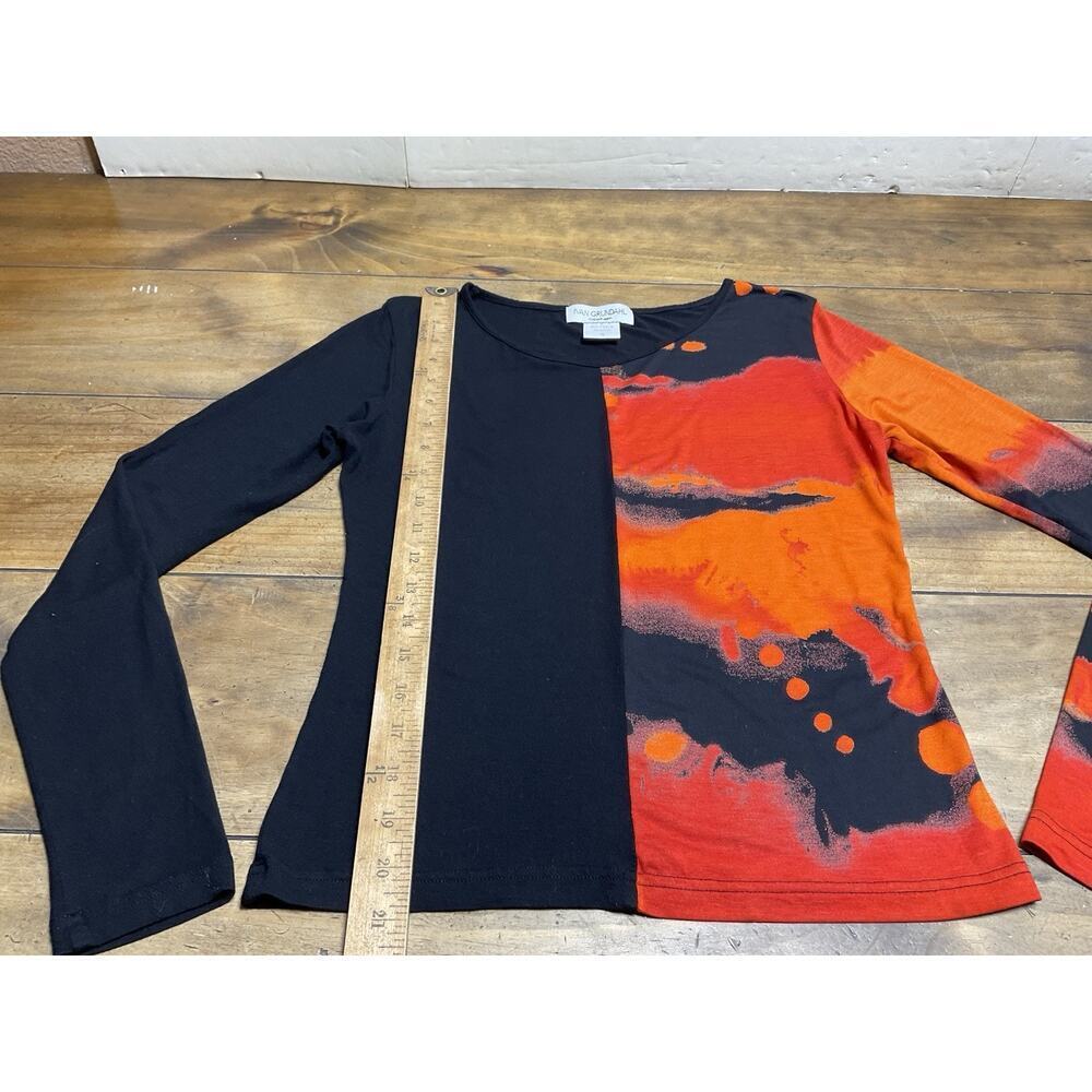 Ivan Grundahl Copenhagen Abstract Stretch Long Sleeve Top Size Small - Picture 4 of 7